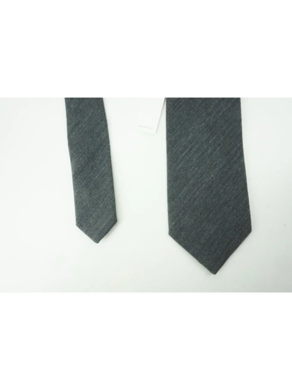 Eton Cloud Gray Tinsel Striped Silk Blend Tie Brand New With Tags